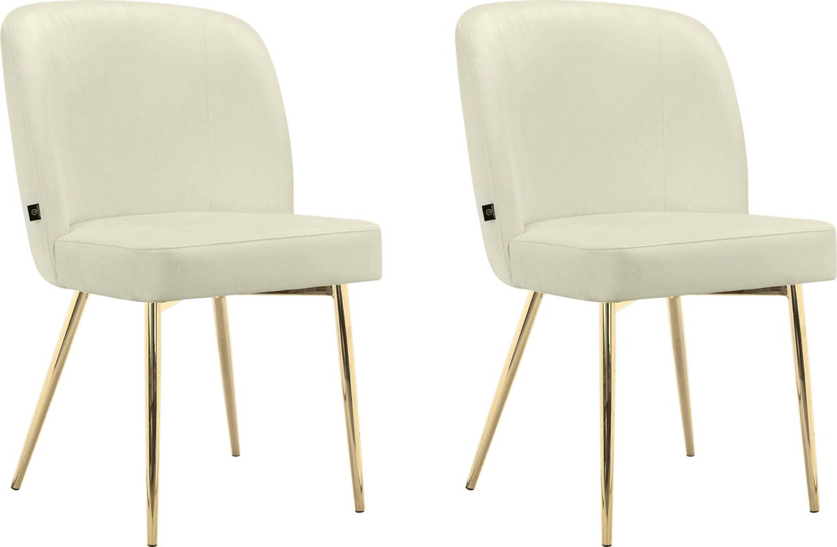 Notio Living Nagano-Eetkamerstoel - 2 Pack - Crème Wit