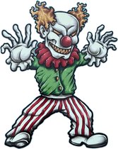 Clown Horror Clown Halloween Joker Strijk Applicatie 21 cm / 26 cm / Groen Rood Wit