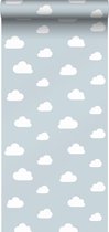 ESTAhome behang wolkjes babyblauw - 139485 - 0.53 x 10.05 m