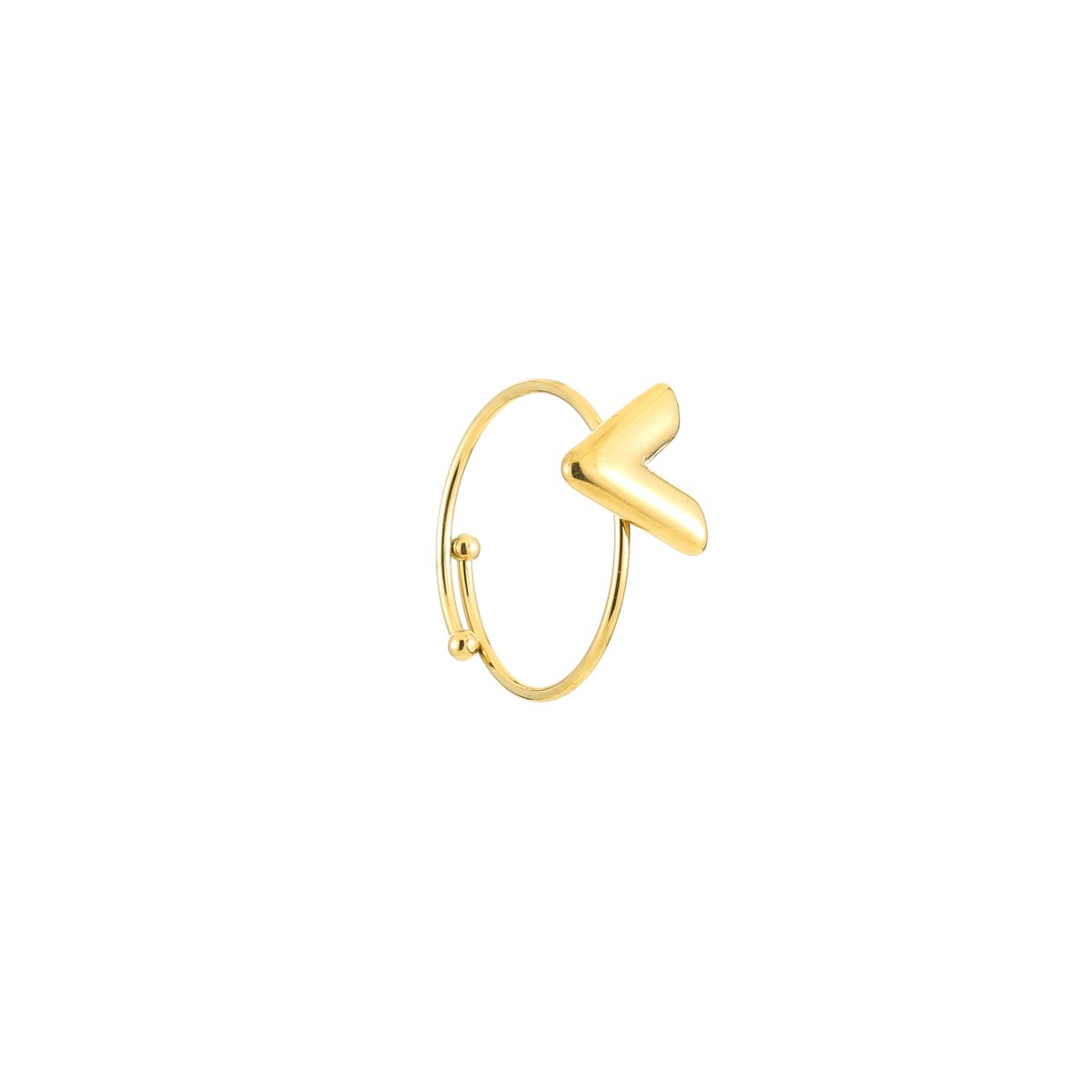 Michelle Bijou JE15062 - V ring - Verstelbare Ring - Subtiele ring - RVS