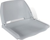 The Living Store Chaise bateau - Pratique - Conception ergonomique et esthétique - Plastique - 41x51x48 cm (HxLxL) - Grijs - Résistant aux UV