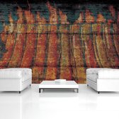 Orange Photomural, revêtement mural