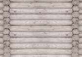 Fotobehang - Vlies Behang - Houten Planken Schutting - 312 x 219 cm
