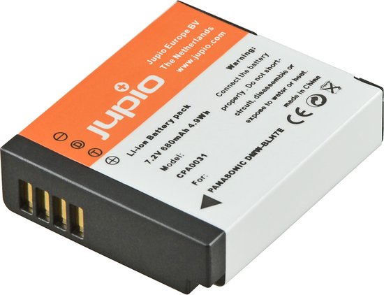 Jupio DMW-BLH7 Camera Accu 680mAh Geschikt voor Panasonic DMW-BLH7, Vervangende Kwaliteitsbatterij