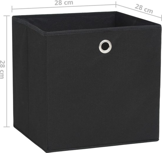 vidaXL Lot de 10 Boîtes de rangement Bleu 28 x 28 x 28 cm - Opbergbox - Organiseur de placard - Opbergbox pliable