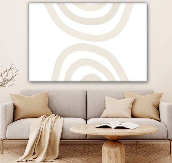 Toile Peinture Arc-en-Ciel - Pastel - Design - Abstrait - 120x80 cm - Décoration murale