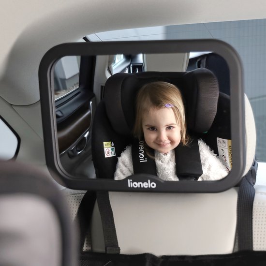 Autospiegel Baby XL - Lionelo SETT - Verstelbare - 360 graden rotatie - Geschikt voor elke auto van LIONELO — afbeelding 5