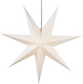 Star Trading Étoile de Noël Frozen byStar Trading, étoile en papier 3D Noël en blanc, étoile décorative à suspendre avec câble, raccord E14, Ø : 100 cm
