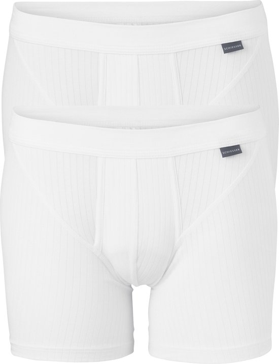 SCHIESSER Authentic shorts (2-pack) - met gulp - wit - Maat: XXL