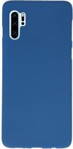 Bestcases Color Telefoonhoesje - Backcover Hoesje - Siliconen Case Back Cover voor Huawei P30 Pro - Navy