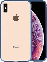 Magnetic Back Cover voor iPhone XS Max Blauw- Transparant