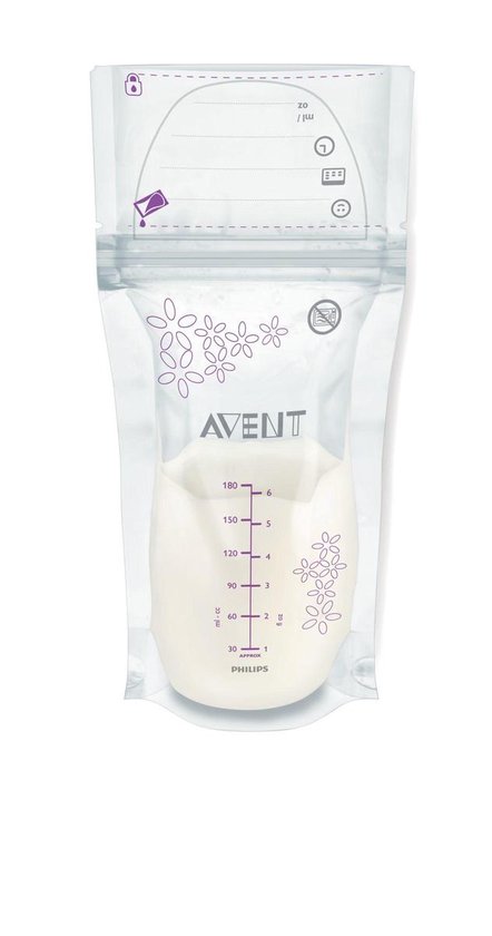 Sachets de conservation pour lait maternel Philips Avent 180 ml (25 pièces) SCF603/25