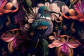 The Hummingbird - 120cm x 80cm - Fotokunst op akoestisch schilderij | Wanddecoratie