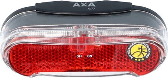 AXA Riff Battery - Fiets Achterlicht - LED Fietsverlichting op Batterij - 50-80 mm - Rood - Axa