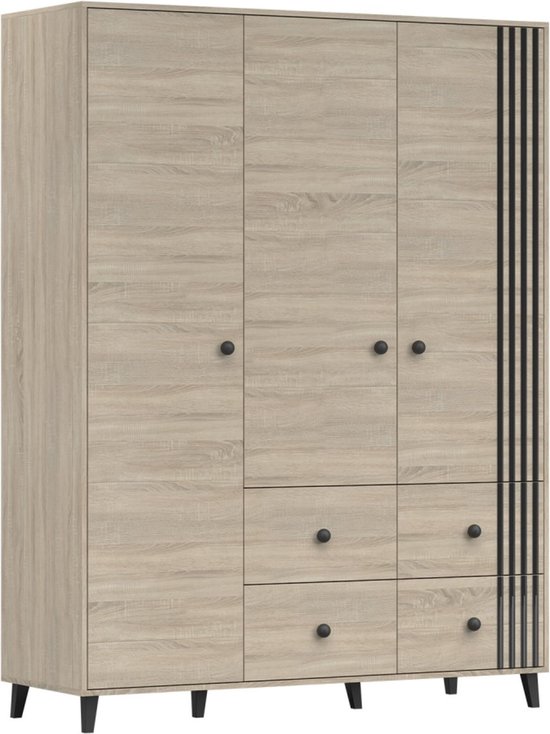 Modulaire Kledingkast, Modulerek, Modulaire Kledingorganisatorgarderobe voor Thuis, Opbergplank voor Slaapkamer, 20 Modules, 3 Staven, 175x140 cm, Wit Modulaire Kledingkast, Modulerek, Modulaire Kledingorganisatorgarderobe voor Thuis, Opbergplank voor Slaapkamer, 20 Modules, 3 Staven, 175x140 cm, Wit