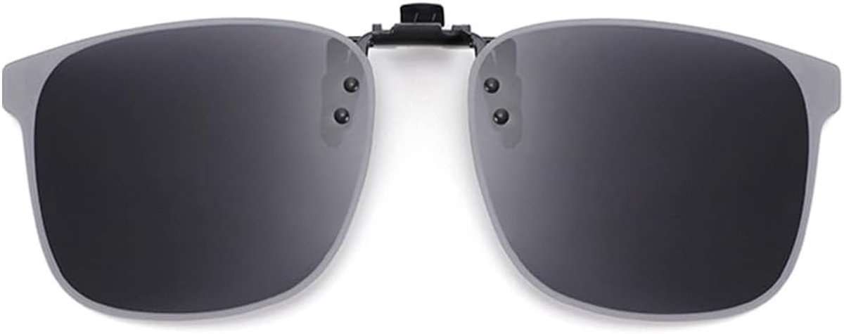 clip-on zonnebril, UV380, zonneclip, brilopzetstuk met anti-verblindingsfunctie, gepolariseerde zonnebril, voor brildragers, heren en dames, lichte zonnebril, clip voor
