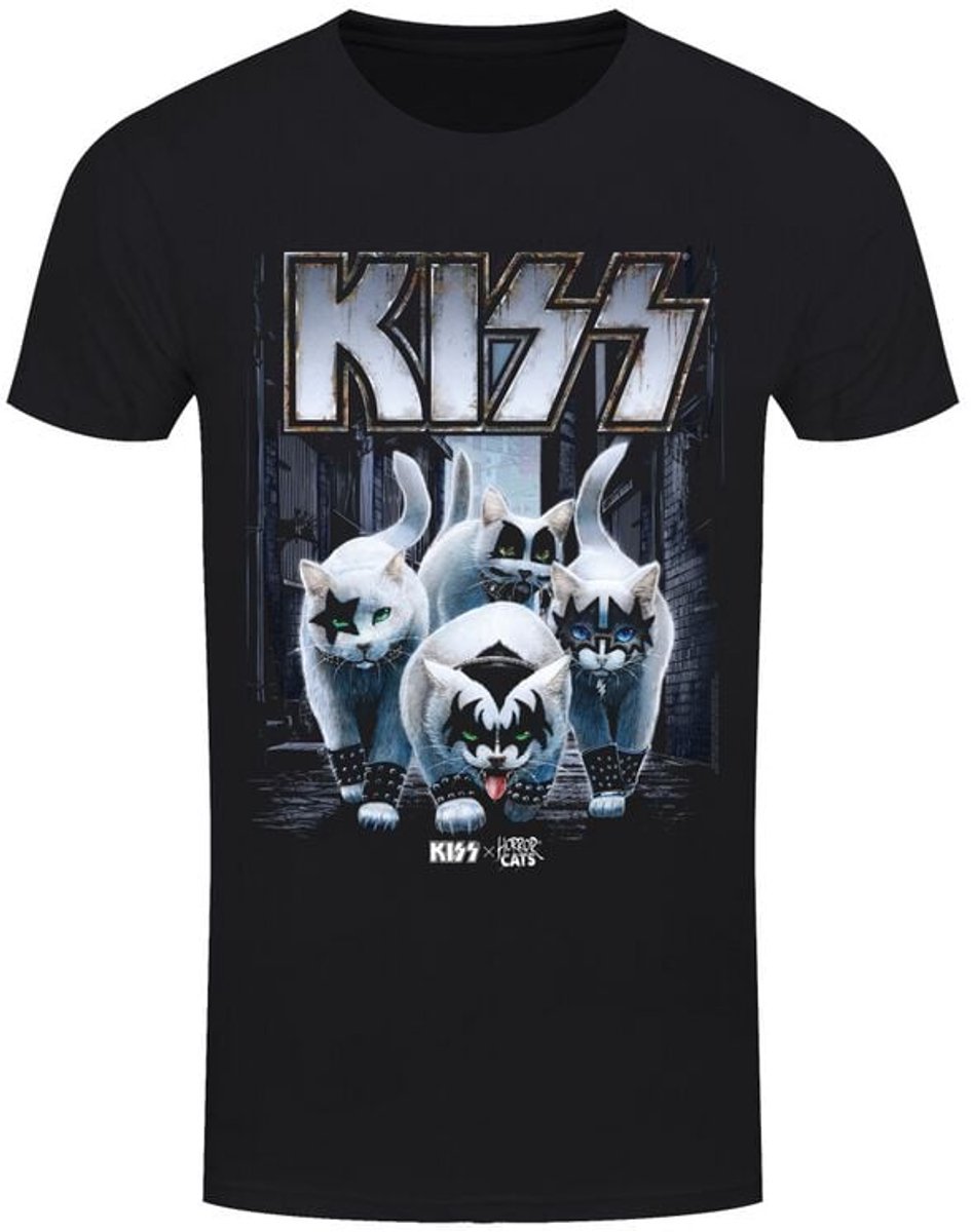 Kiss Horror Cats Creatures Heren T-shirt - zwart - XXL