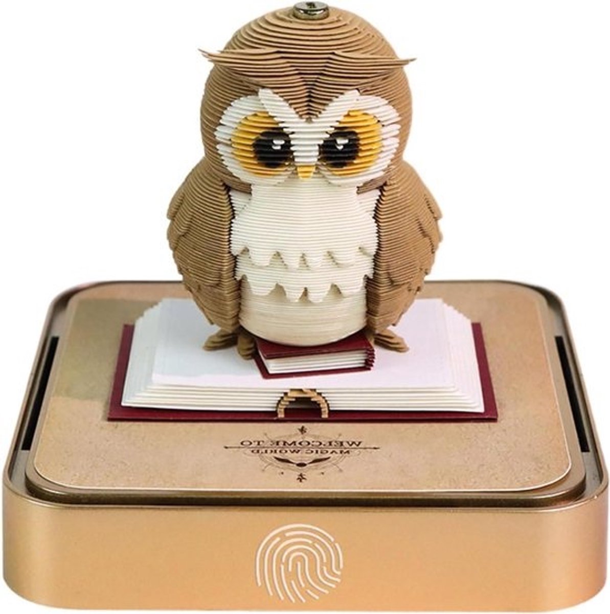 3D Memo Pad - Papieren Sculptuur Kladblok - Dagelijkse Planning - Esthetische Papierkunst - 9.8x9.8x9 cm - Enkele Attribuut