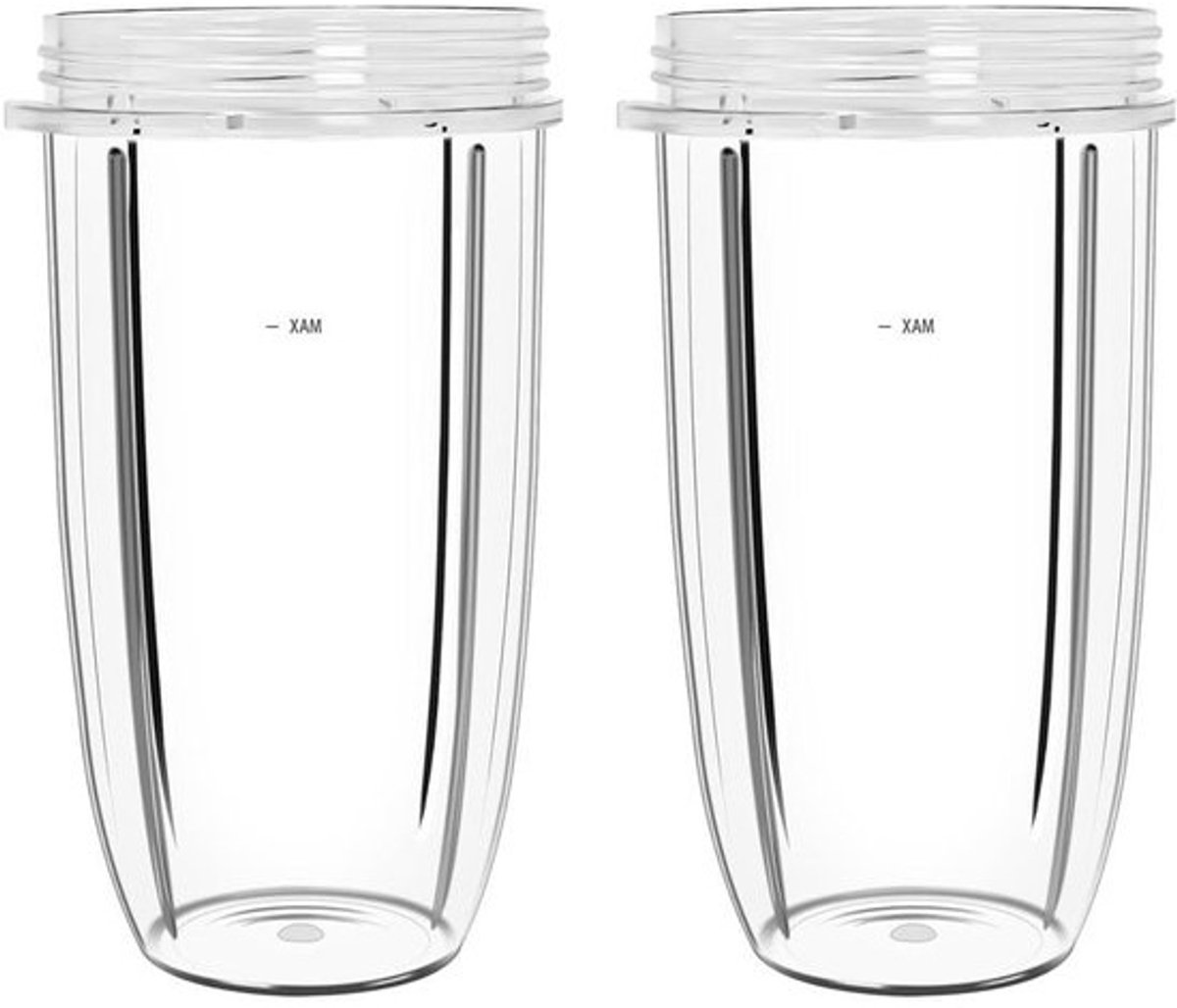 Vervangende Blender Bekers - Reserve Onderdelen - Smoothies Maken - Lekvrije Afdichting - 2 Stuks 24oz - Transparant