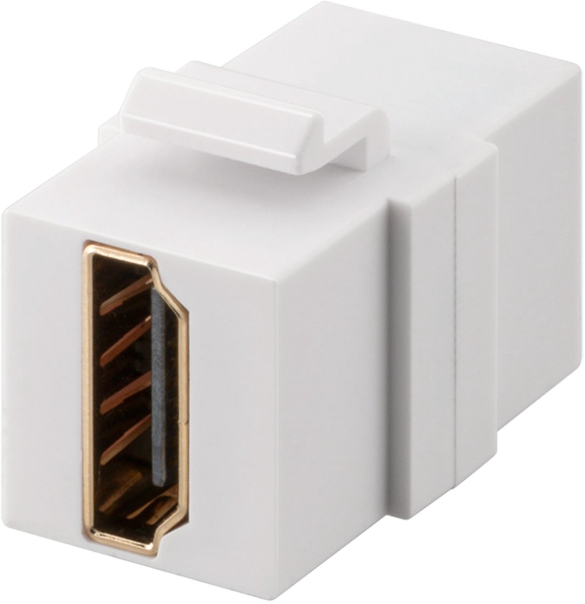Goobay Keystone module met HDMI dubbele contrastekker, 4K @ 60 Hz, HDMI-A-contrastekker > HDMI-A-contrastekker
