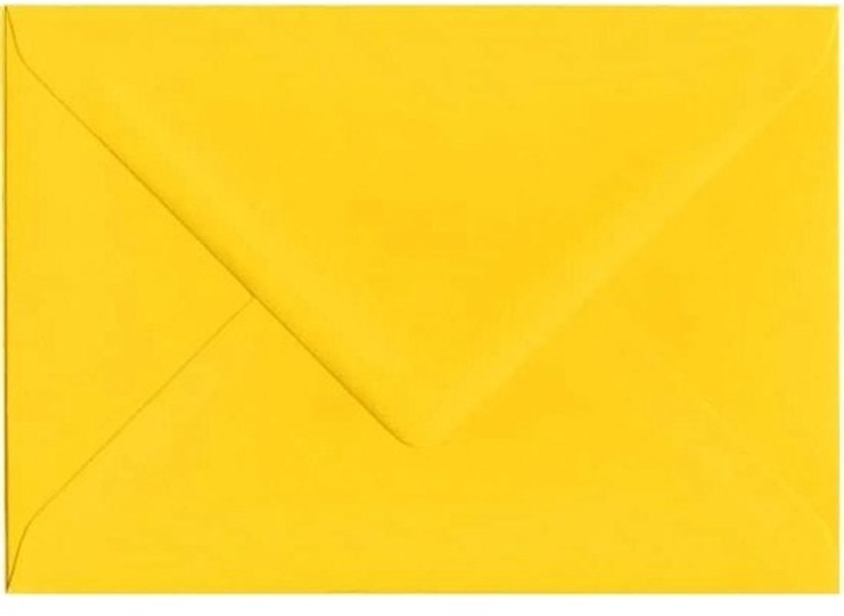 Gekleurde Enveloppen - Wenskaart Enveloppen - Uitnodigingen Versturen - Zelfklevende V-Klep - 162 x 229 mm - Goudgeel