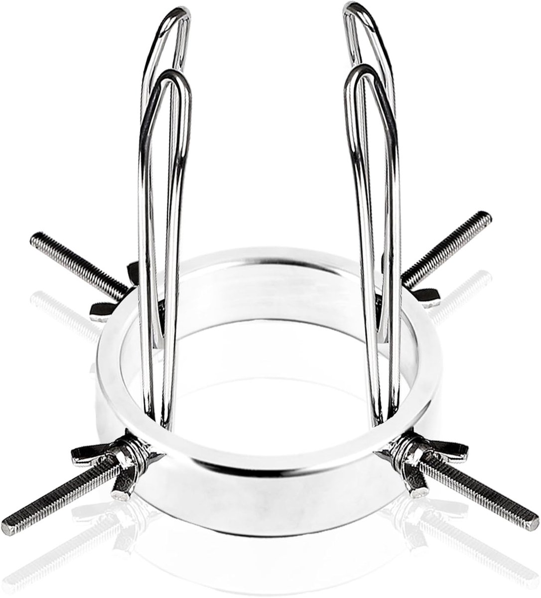 Metalen Vaginale Dilator Anale Plug, Vrouwen 4 Schroeven/6 Schroeven Roestvrij Staal Anale Dilator, Verstelbare Anale Expander Labia Dilator, SM Bondage Seksspeeltjes voor Mannen (4 Screws)