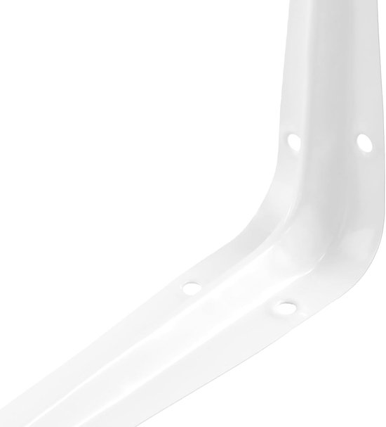 Pack van 24 Planksteunen, Wit, 20 x 15 cm, Plankbeugels met Schroeven, Ideaal voor Wandmontage en Opbergruimte — afbeelding 2