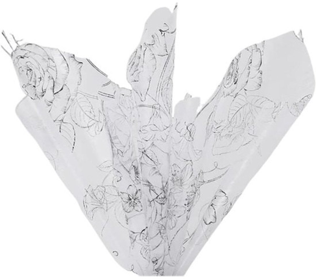 Inpakpapier Roze - Cadeaupapier Bloemig - Cadeaus Versieren - Suikerspin Gevoerd - 60 x 60 cm - Wit