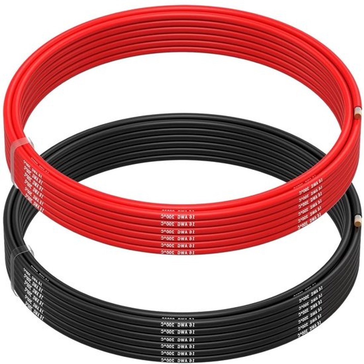 Siliconen Elektrische Draad - Koperkabel Flexibel - Elektronica Reparatie - Vertind Koper 252 Strengen - 2x 5 Meter - Rood Zwart