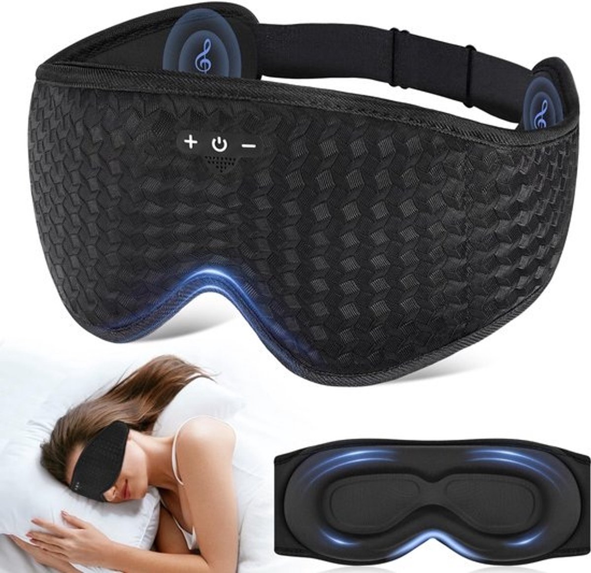 Omgoods - 3D Bluetooth Slaapmasker met Hoofdtelefoon en V5.4 Technologie