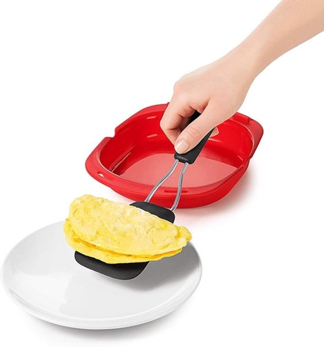 Omelet Maker - Ontbijt Tool - Magnetron Koken - Stofdicht Ontwerp - 24x20x4 cm - Veelkleurig