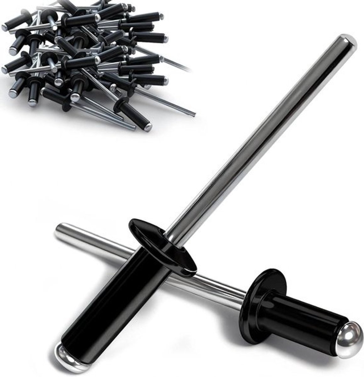 Blindklinknagels Aluminium - Popnagels Aluminium - Materialen Verbinden - Hoge trek- en schuifsterkte - 4 x 8 mm - Zilverkleurig