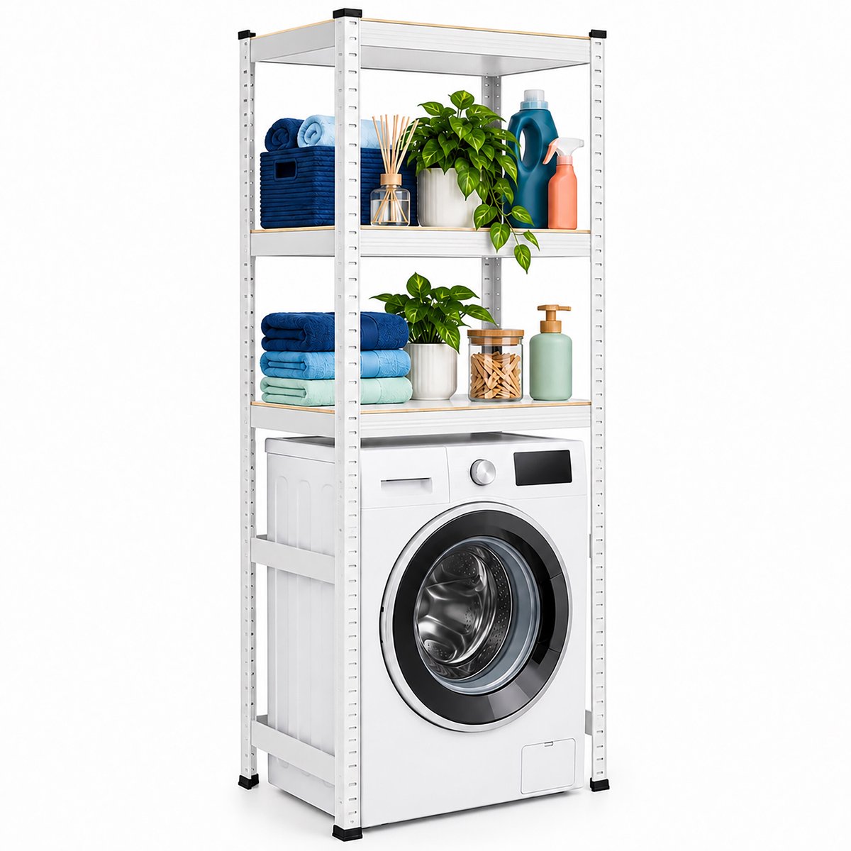 Wasmachine rek - 180 x 70 x 40 cm - wit