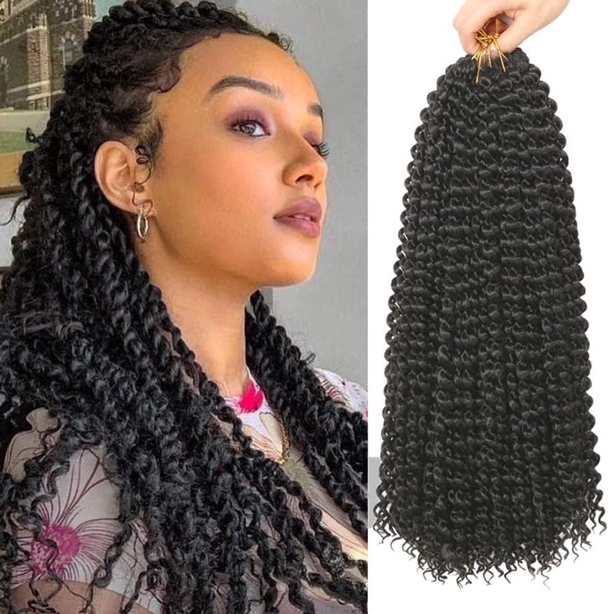 Twist Hair 7 pakketten 18 inch synthetische haarextensies (2#)