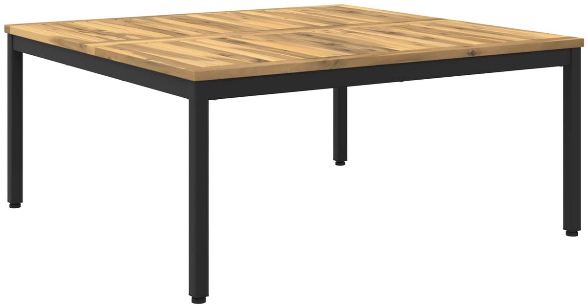 vidaXL Salontafel - NAARDEN - Whitewash - en - zwart - 98 - x - 100,5 - x - 45 - cm