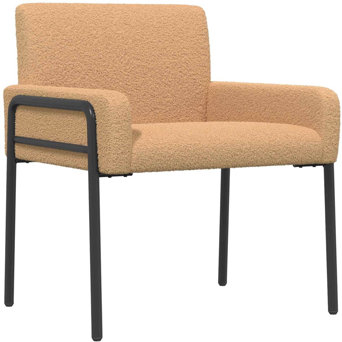 vidaXL Accentstoel - Beige - Bouclé