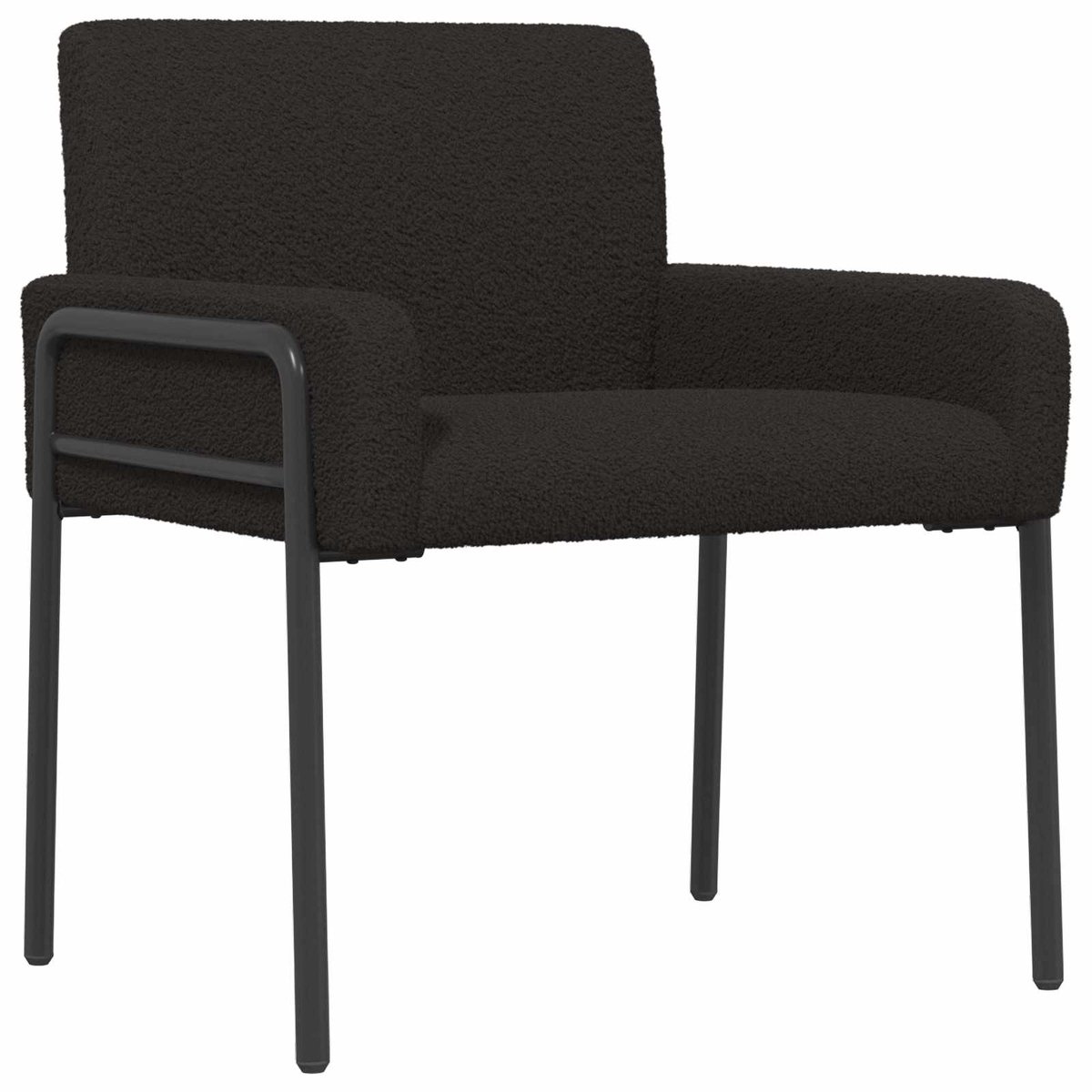 vidaXL Accentstoel - Zwart - Bouclé