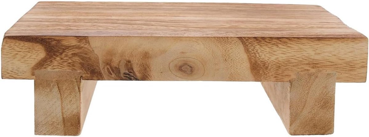 Dailygoods- Krukje Hout - Opstapje - Plantenstandaard - Compact Formaat - Decoratief Element - Natuurlijke Houten Constructie