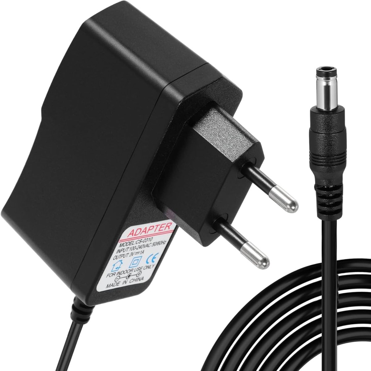 3 V 1 A oplader met EU-stekker en hoogwaardige adapter voor veelzijdige toepassingen, compatibel met verschillende apparaten