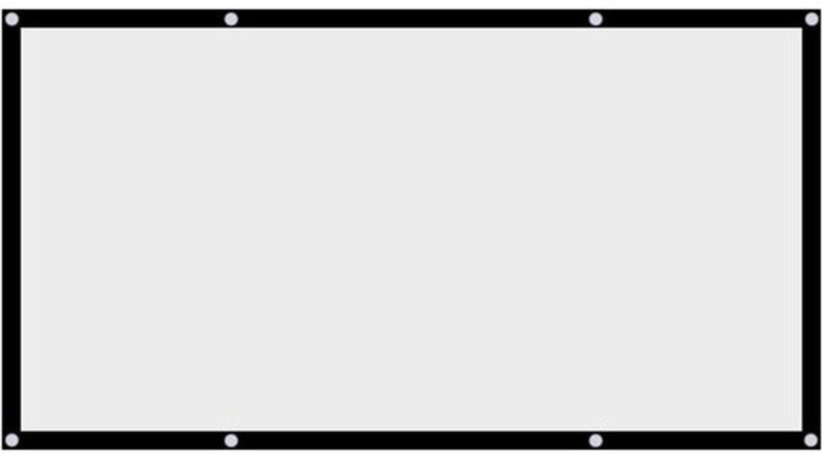 Projectiescherm - Scherm Beamer - Buitenfilms Kijken - Kreukvrij Ontwerp - 120 inch - Wit