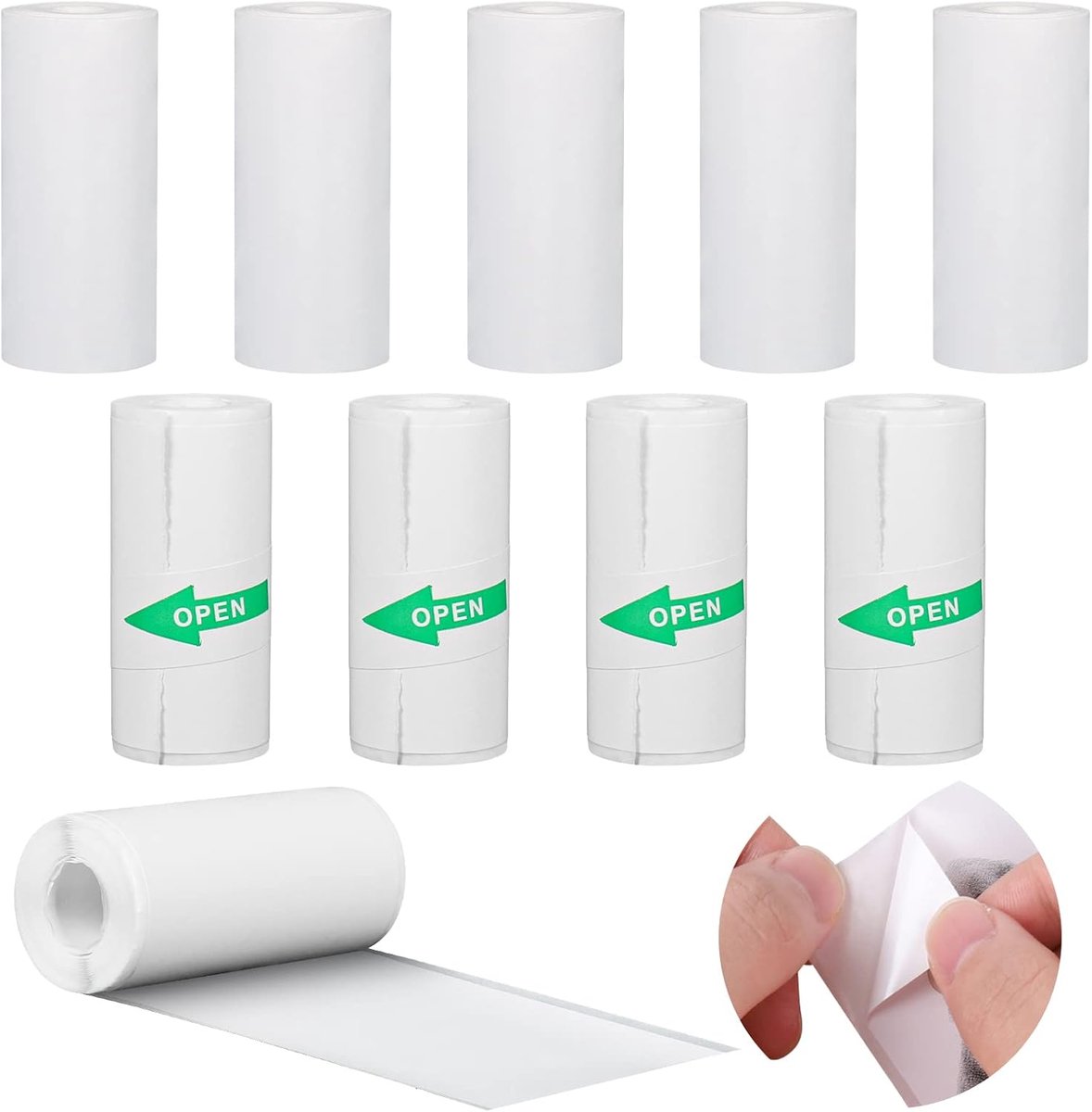 Thermisch papier voor kinderen, instant camera's en zelfklevende bedrukbare stickers, mini thermisch pinterpapier (57 x 25 mm), printer voor mini-mobiele fotoprinter