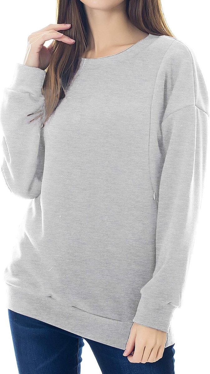Fleece Zwangerschap Verpleging Sweatshirt Lange Mouwen Borstvoeding Tops