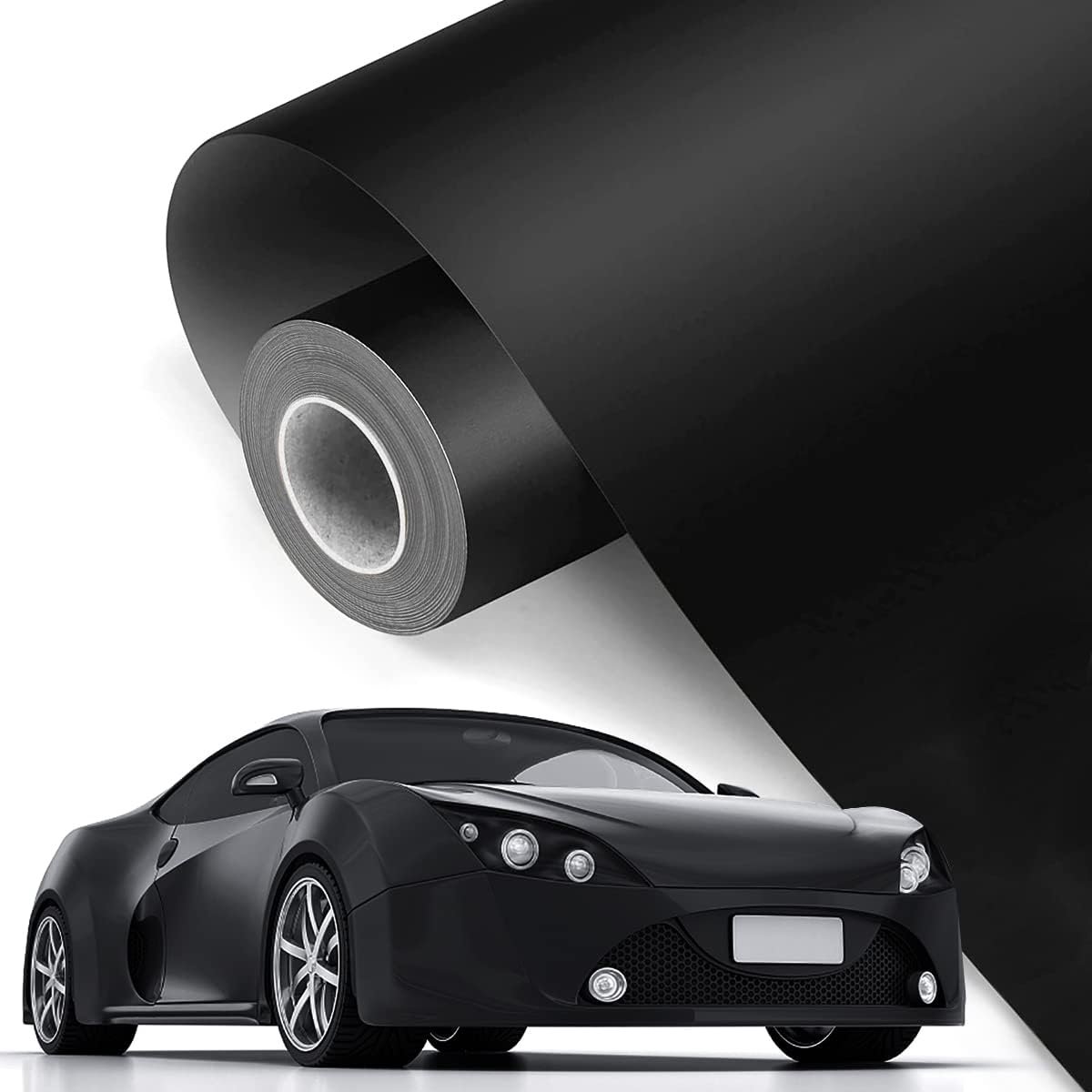 Dailygoods- Autofolie Mat Zwart - Zelfklevende Plakfolie - 3 m x 30 cm - Zwarte Folie - Decoratief voor Auto/Motorfiets - Schokbestendig