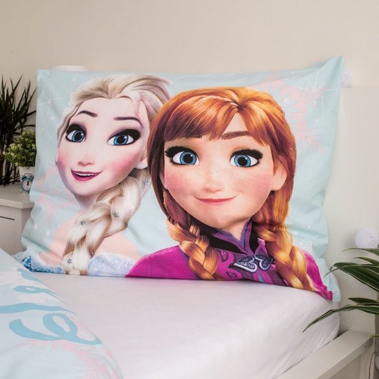 Disney Frozen Dekbedovertrek Anna & Elsa - 140 x 200 cm - Katoen - 70 x 90 cm van Disney — afbeelding 2