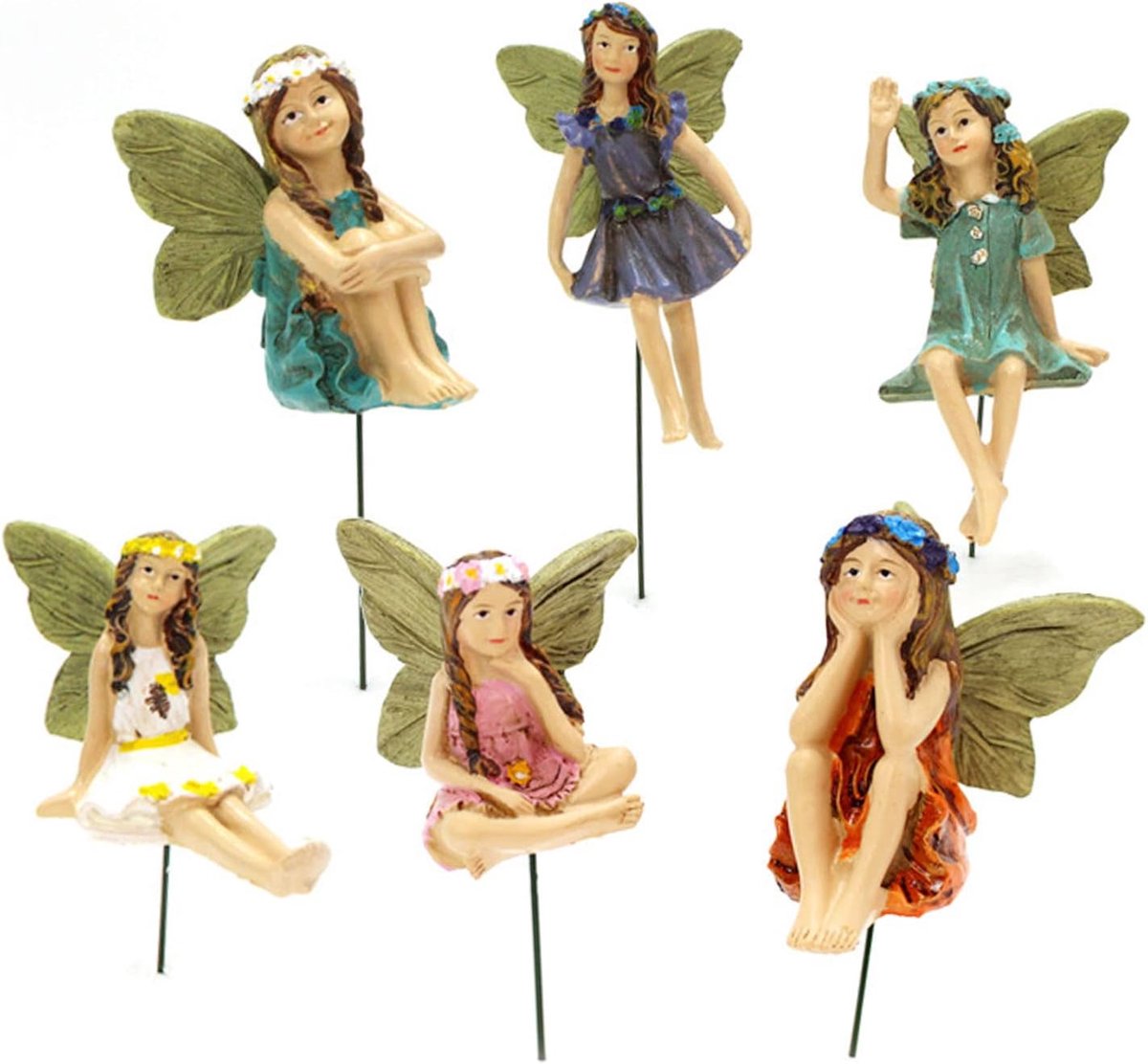 schattige heldere patroonhars, miniatuur, sprookjesbeeldje voor feeëntuinaccessoires