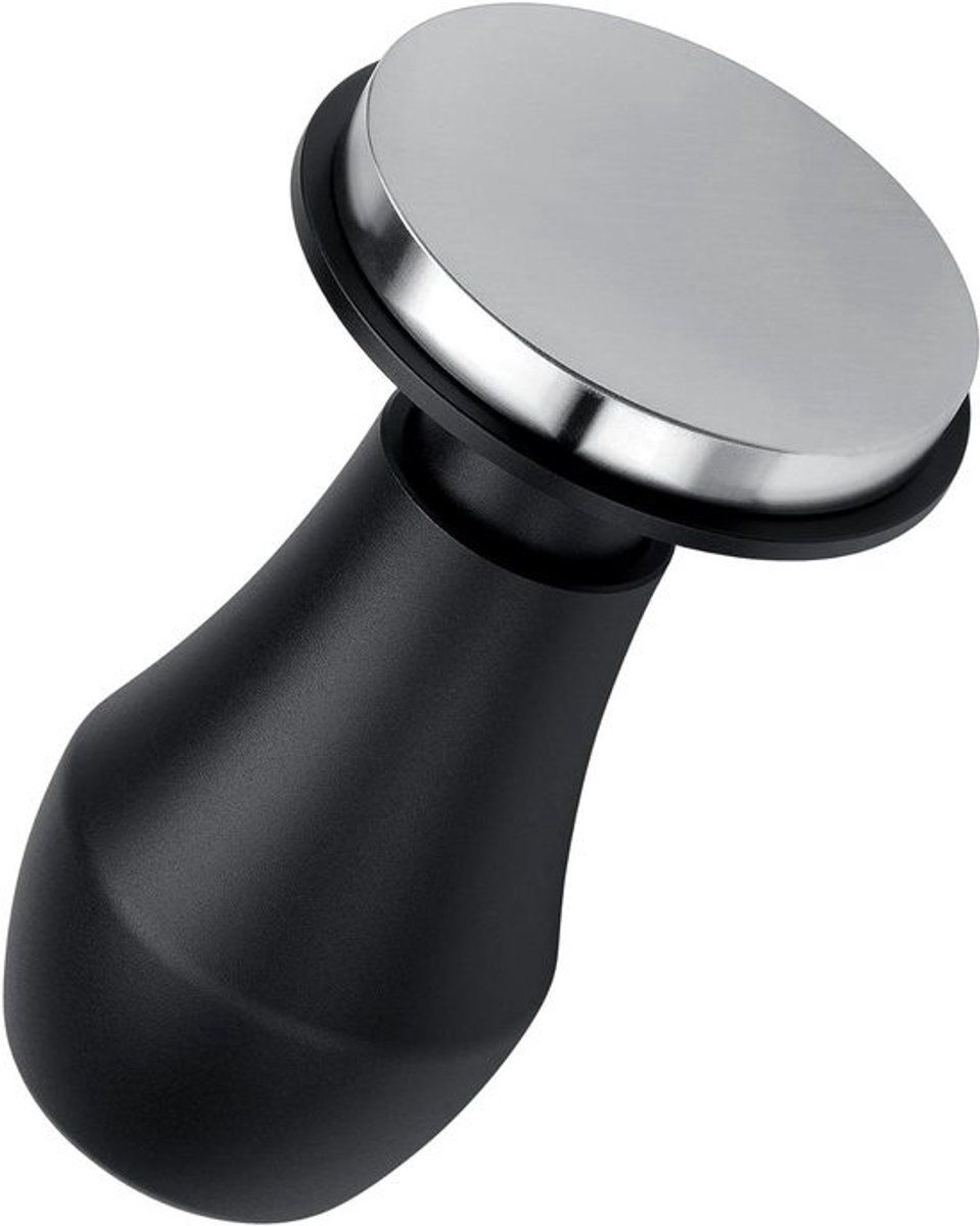 Koffiestamper - Espresso stamper Barista tool - Espresso zetten - Click Sound Feedback - 49 mm - Zwart