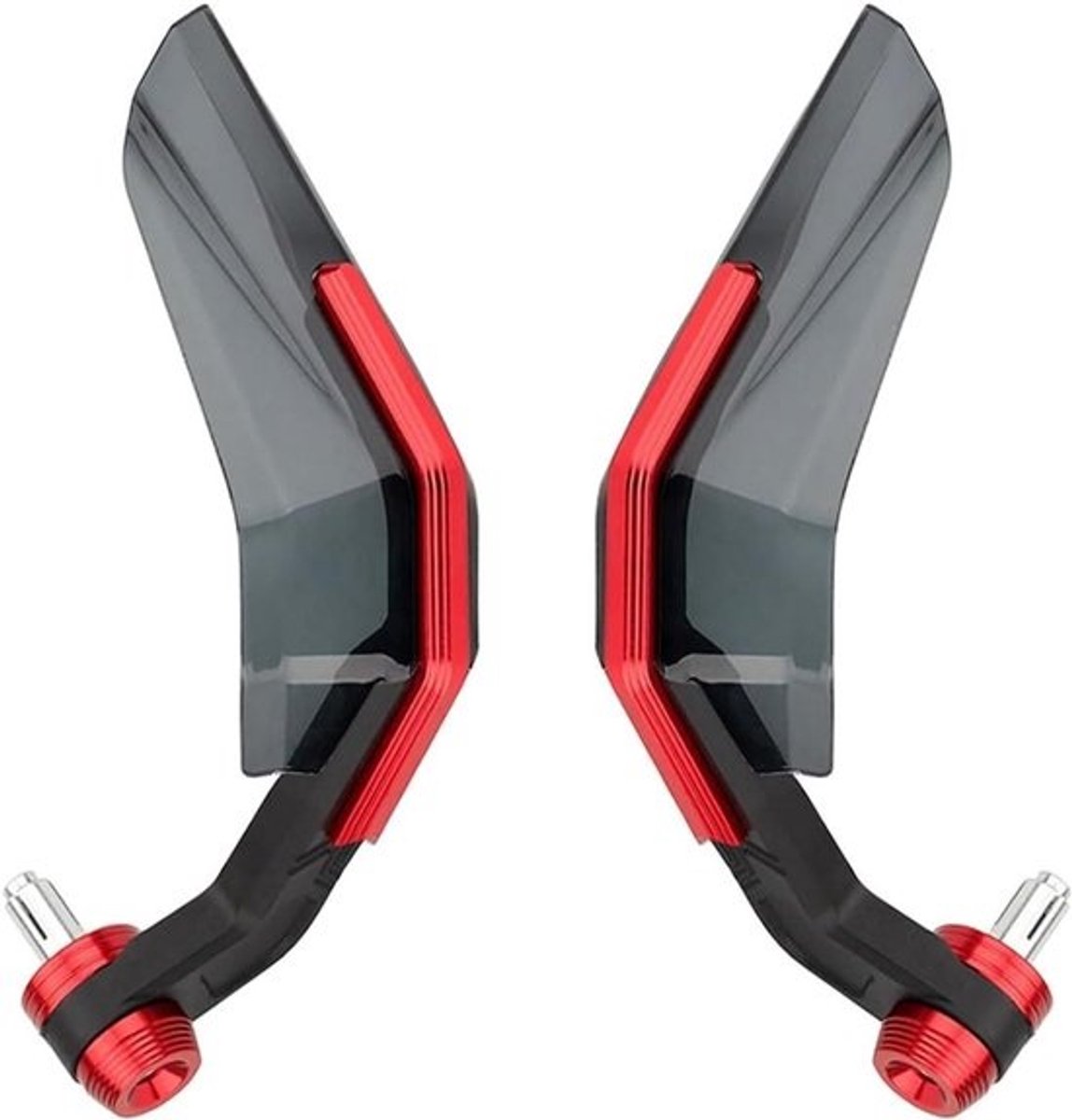 Motor Handbescherming - Stuurbescherming Windscherm - Motorrijden Bescherming - Versterkt ABS Materiaal - 22 mm Stuur - Rood