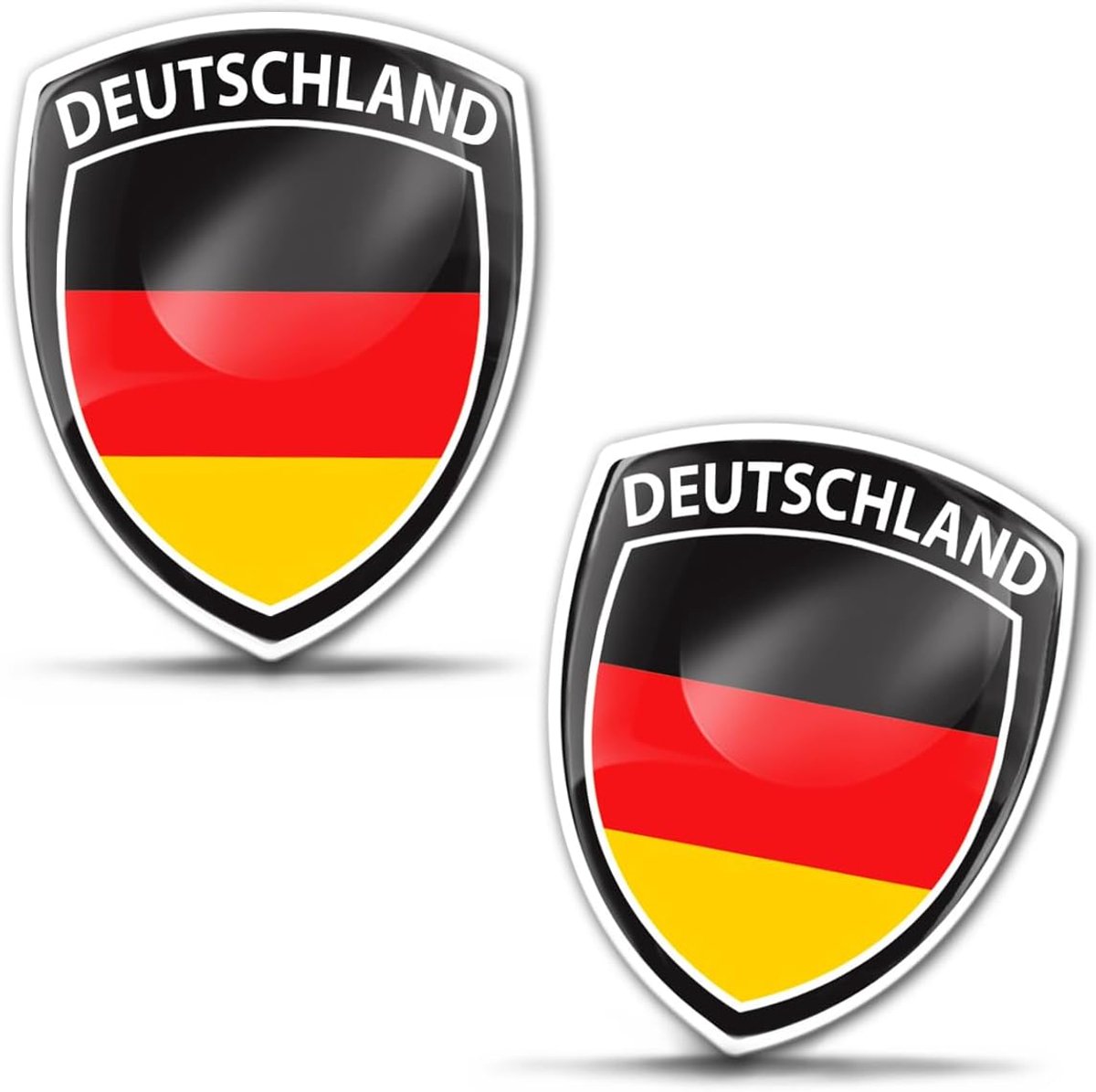 2 x 3D gel stickers Duitsland Duitse vlag vlag badge auto fiets motorfiets tuning F 131