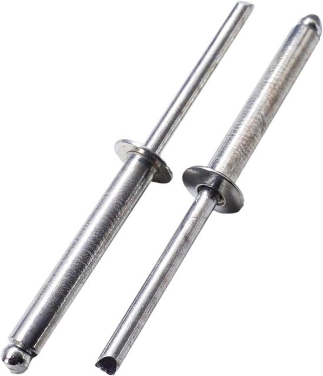 3.2 x 30 mm Verzinkte Stalen Blindklinknagels met Koepelkop (200 Stuks)