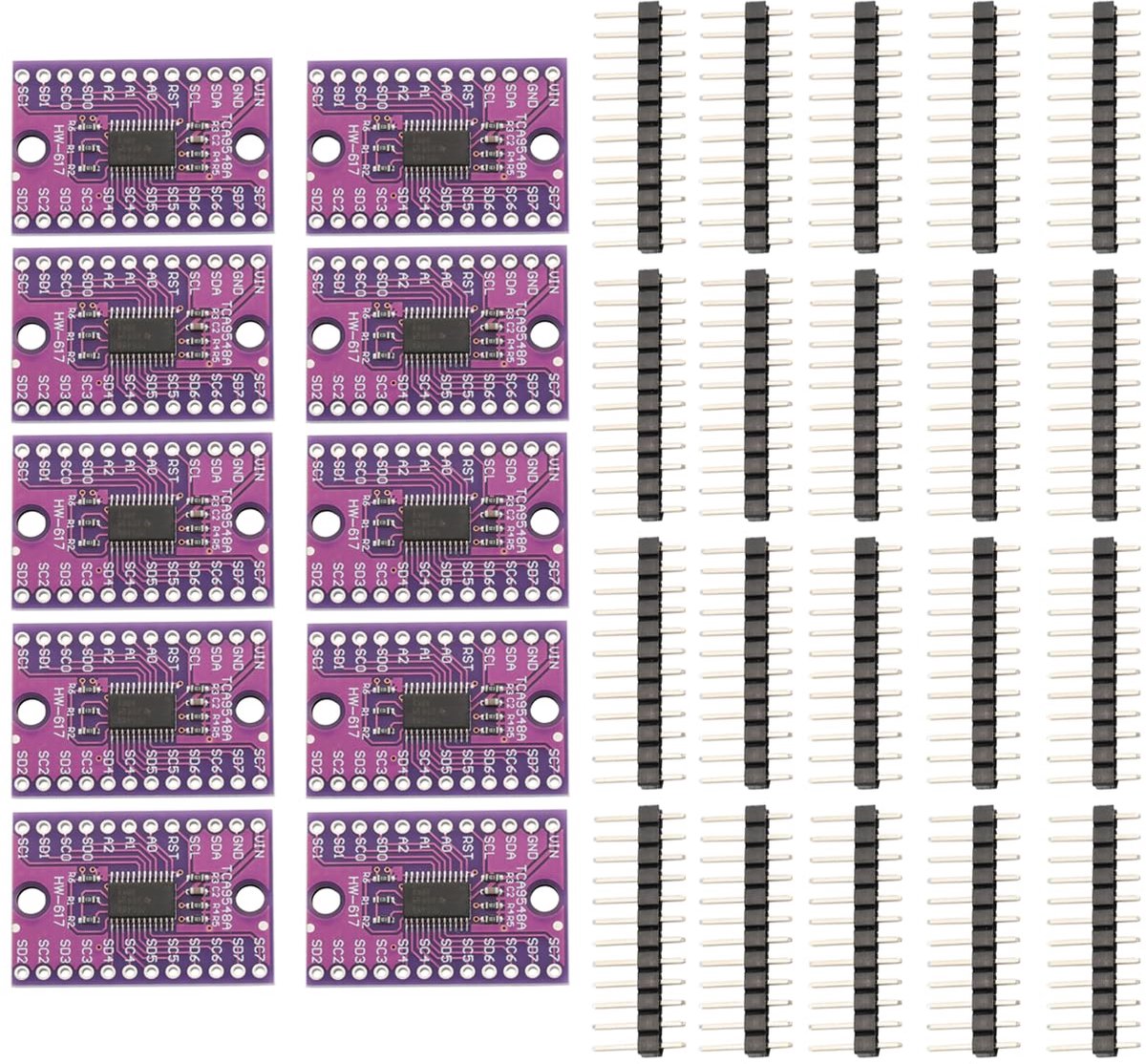I2C IIC Breakout Board 1.8V-5V 8 Kanalen Uitbreidingsbord met Resetfunctie Communicatieschakelaar Ontwikkelbord (Verpakking van 10)